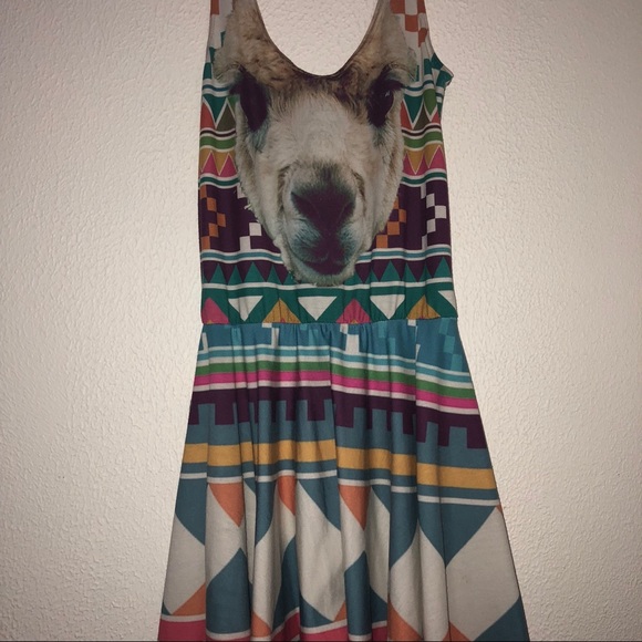 Hipster llama summer dress - Picture 2 of 6